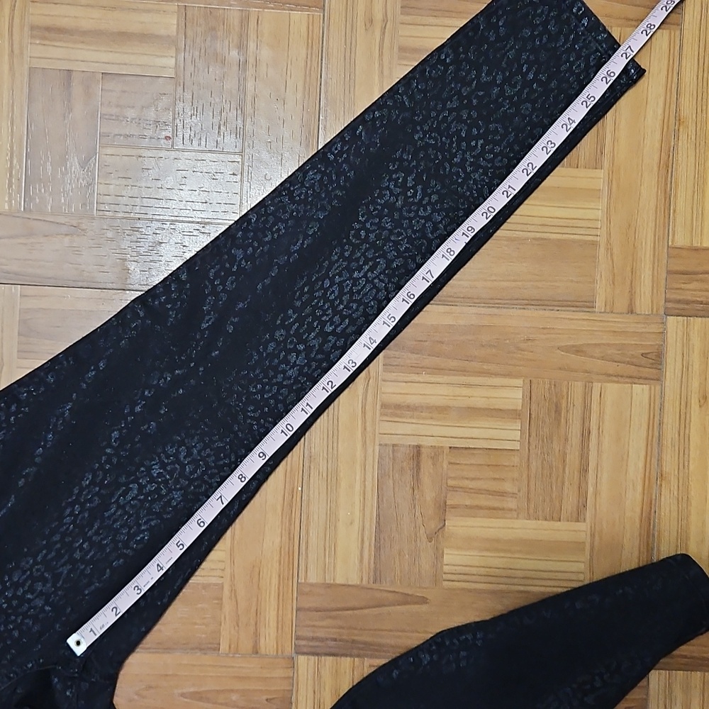 NINE WEST black leopard print jeans - Picture 10 of 13